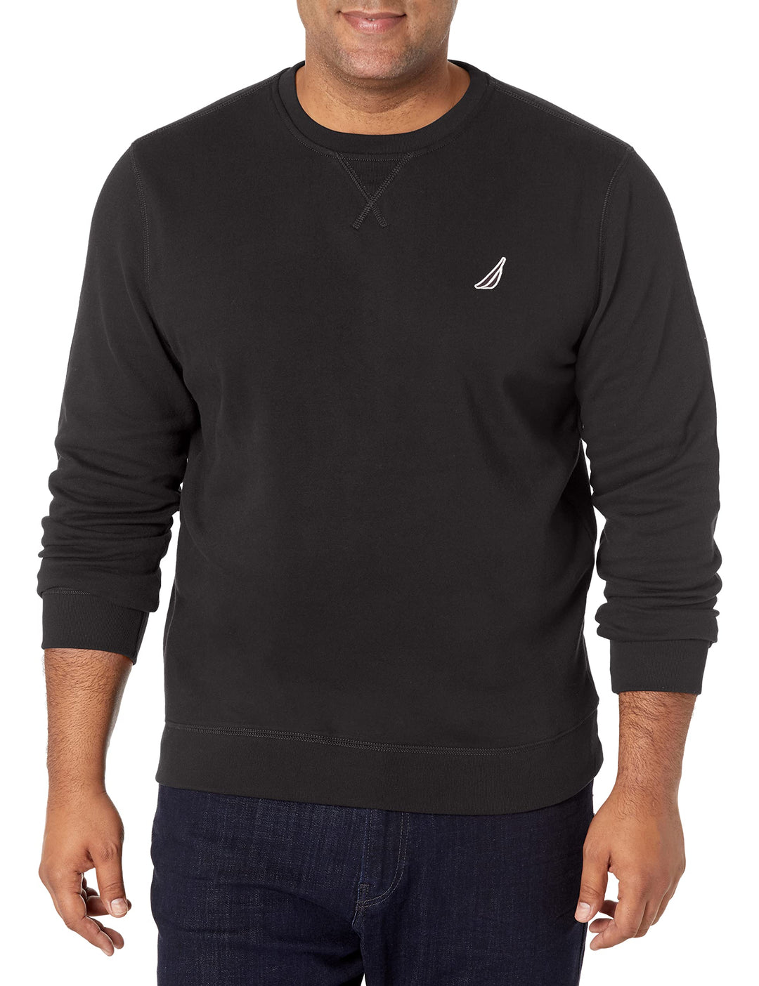 Nautica Herren Basic Crew Neck Fleece Sweatshirt XXL True Black, XXL True Black