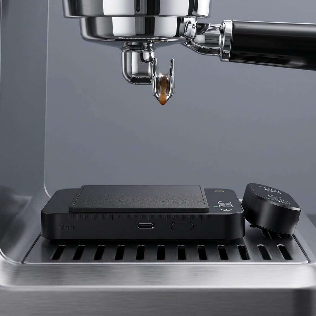 Premium Kaffeewaage mit Funk-Display &amp; Timer – Espresso Waage 0,1g / 3kg mit Flussraten-Anzeige, 5 M