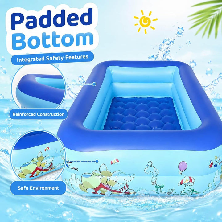 Aufblasbarer Pool - Rechteckig Verdickt Für Garten Hinterhof Sommer | | Stabiles PVC Material Übergr