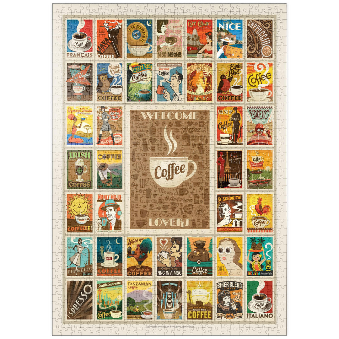 Coffee Collection, Vintage Poster - Premium 1000 Teile Puzzle - MyPuzzle Sonderkollektion von Anders
