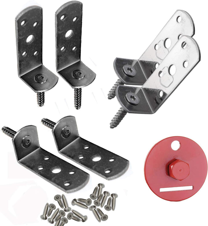 20 Stück Flechtzaunhalter lange Ausführung aus Edelstahl, inkl. V2a-Schrauben & Einschraub-Werkzeug