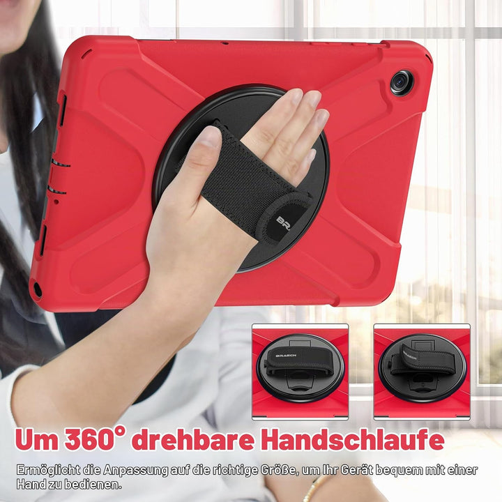 BRAECN für Galaxy Tab A9+ Hülle - Samsung Tablet A9 Plus 11" 2023 Rot | Stossfeste Schutzhülle, 360°