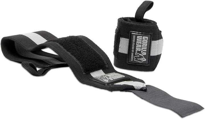 Gorilla Wear Wrist Wraps Ultra - schwarz/grau - Bodybuilding und Fitness Accessoire für Herren