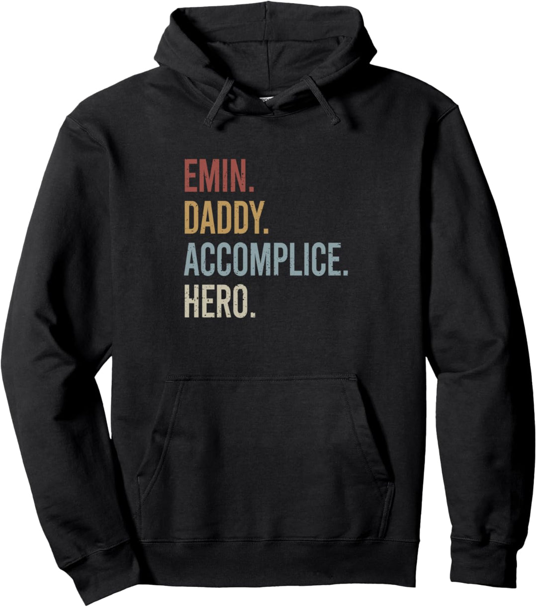 Emin Daddy Accomplice Hero Retro Style Vintage Pullover Hoodie