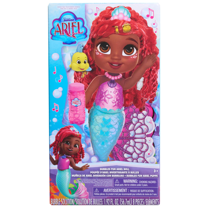 Just Play Disney Junior Arielle Meerjungfrau Spielfigur mit Seifenblaseneffekt und Soundfunktion, 8-
