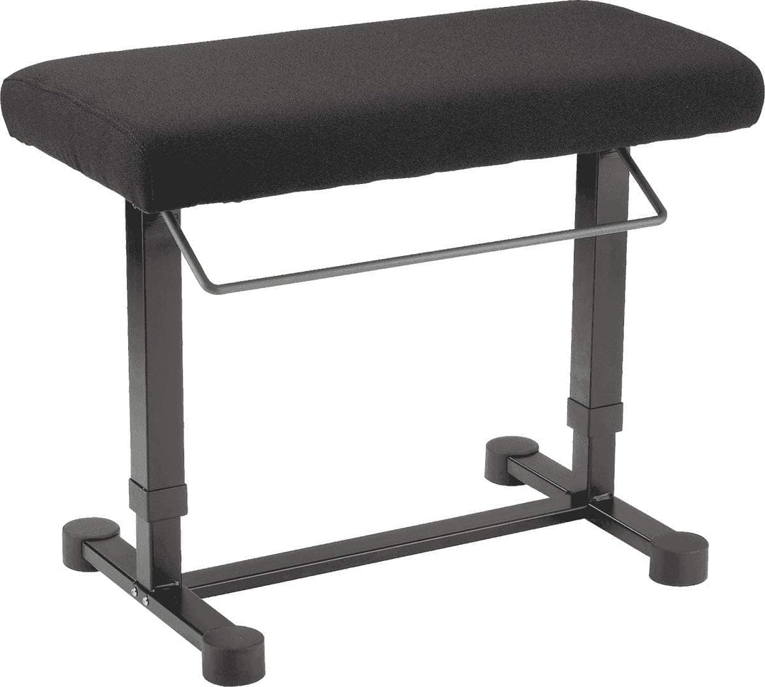 K&M 14081 Klavierbank Uplift Schwarz - Stahl, Stoff - Breiter, höhenverstellbarer Keyboard-Polstersi