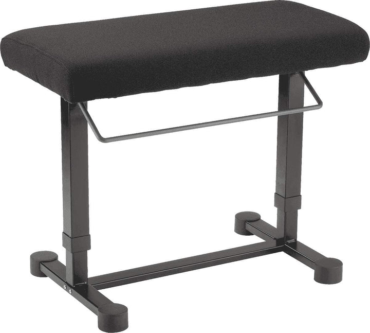 K&M 14081 Klavierbank Uplift Schwarz - Stahl, Stoff - Breiter, höhenverstellbarer Keyboard-Polstersi