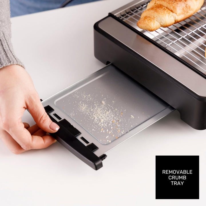 Taurus – Flachtoaster Neptuno Legend 1000W | 25x20cm Toastfläche | 3 Quarz-Heizelemente | Akustische