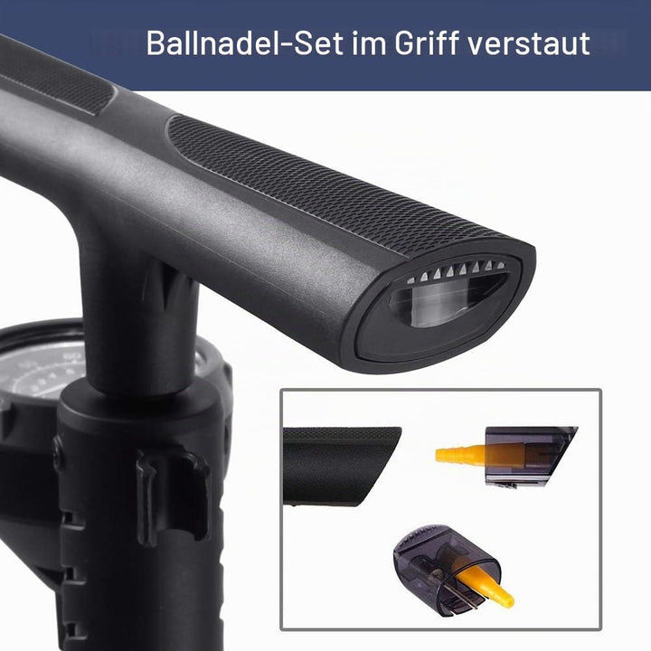 Beto Fahrradpumpe mit Oben positioniertes Manometer, luftpumpe Fahrrad für alle Ventile - Dunlop Ven