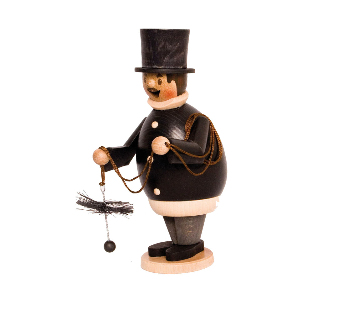 Drechslerei Kuhnert - Rauchmann/Räucherfigur aus Holz - Max als Schornsteinfeger - 16cm Höhe - Made