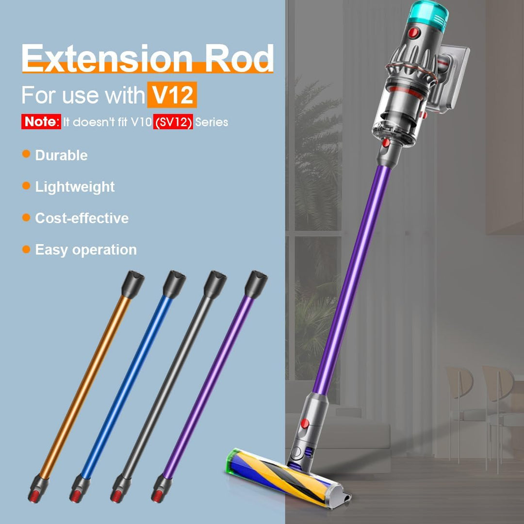 Saugrohr für Dyson V12 Detect Slim & V9 Motorbar Staubsauger, 74CM (Violett), Violett