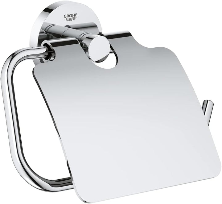 GROHE Essentials - WC-Papierhalter ( kratzfeste Chromoberfläche, einfache Montage, inklusive Abdecku