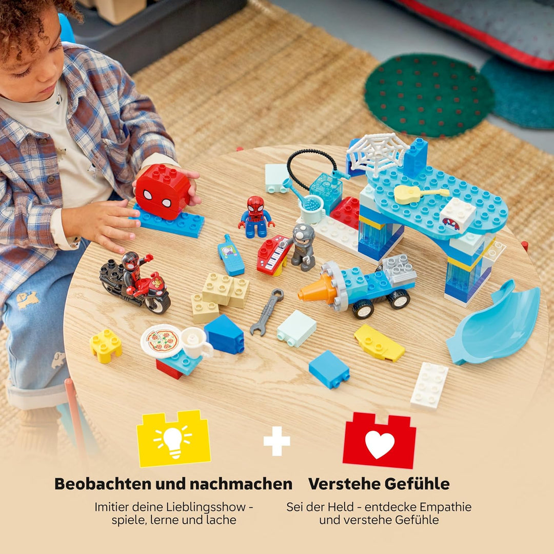 LEGO DUPLO | Marvel Team Spideys Hauptquartier - Lernspielzeug zur Förderung der Motorik - Kleinkind