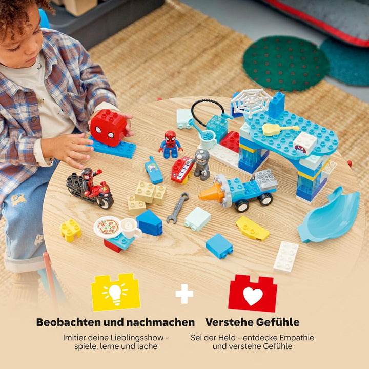 LEGO DUPLO | Marvel Team Spideys Hauptquartier - Lernspielzeug zur Förderung der Motorik - Kleinkind