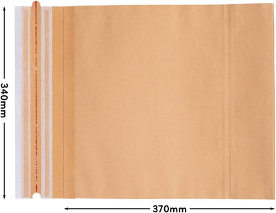 100 Versandbeutel aus Kraftpapier 120 g/m² wiederverschliessbar 34 x 37 cm | Grösse und Stückzahl wä