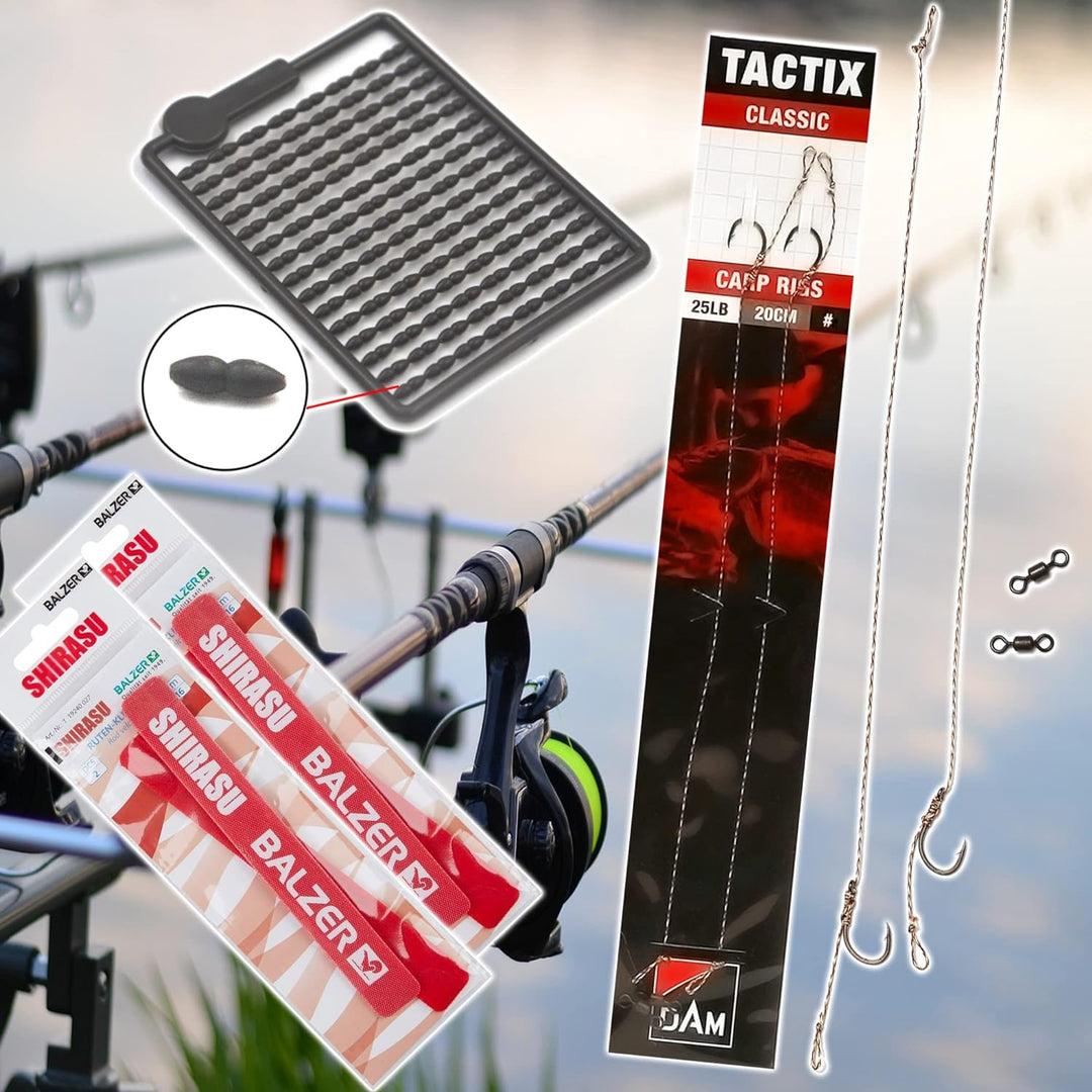 D-A-M Karpfen Set komplett Carp-X - Angelset 2 Karpfenruten + 2 Rollen 3,60 m