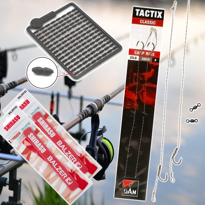 D-A-M Karpfen Set komplett Carp-X - Angelset 2 Karpfenruten + 2 Rollen 3,60 m