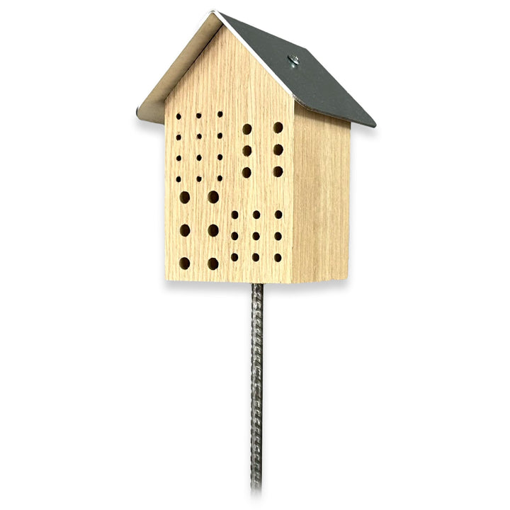 GARTENETAGE Wildbienenhotel mit Metalldach/Naturbelassenes, massives Insektenhaus &amp; Bienenhotel/Nist