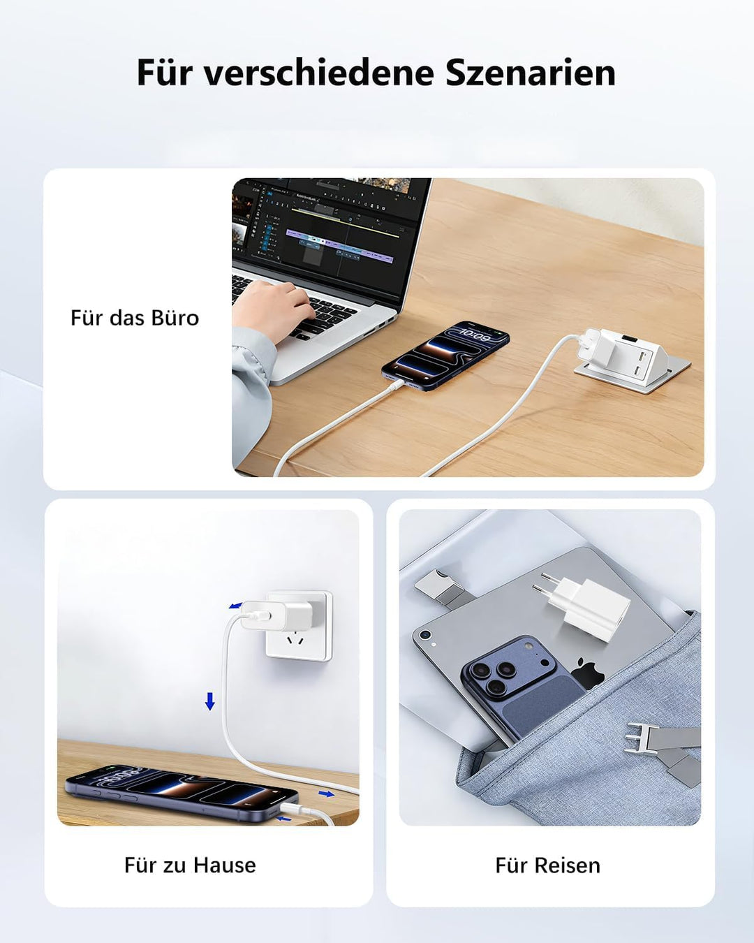 USB C Ladegerät Schnellladekabel Ladekabel für iPhone 17 16 15 Pro Max Plus/17 Air/17e/16e, iPad Pro