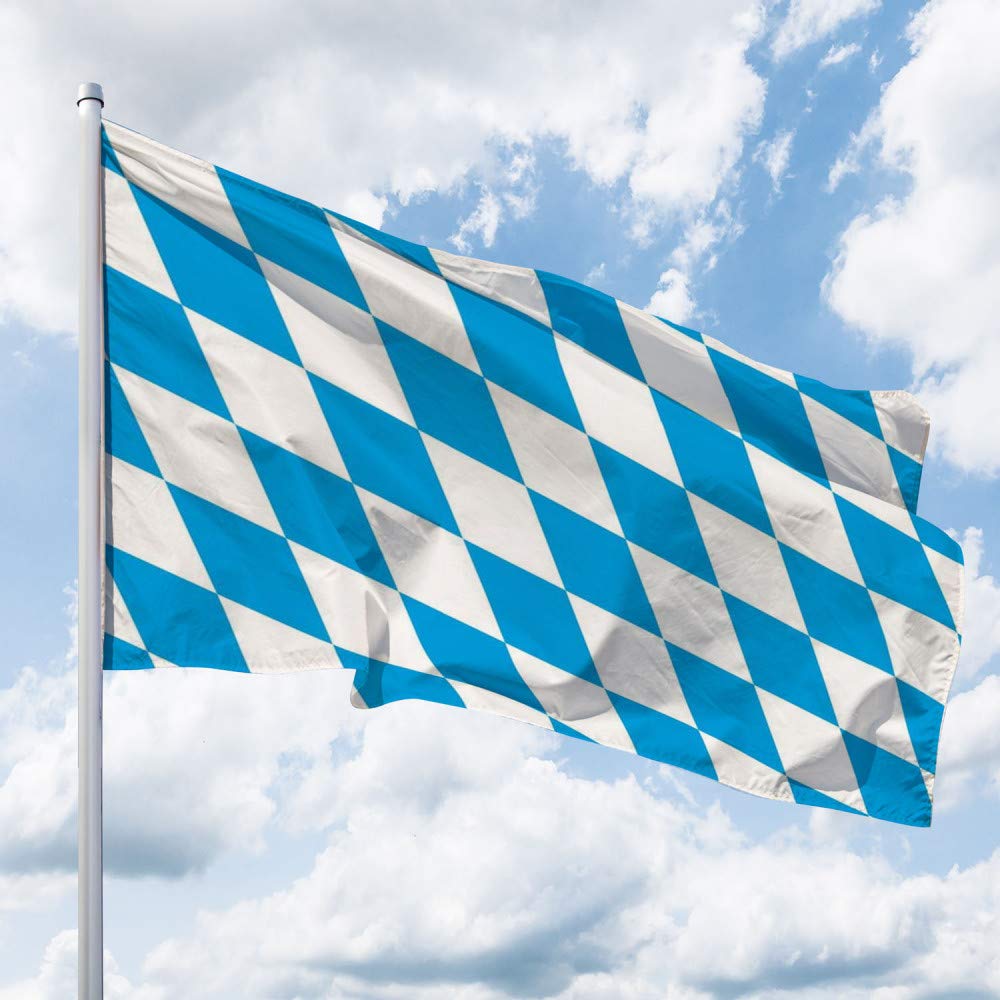 Deitert Bundesland-Flagge Bayern – 335x200 cm Bayern-Flagge ohne Wappen (Raute), Hissfahne aus reiss