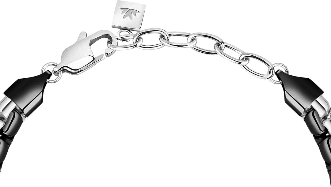 Morellato Herrenarmband, Motown Kollektion, aus Edelstahl, Schwarz PVD - SALS55