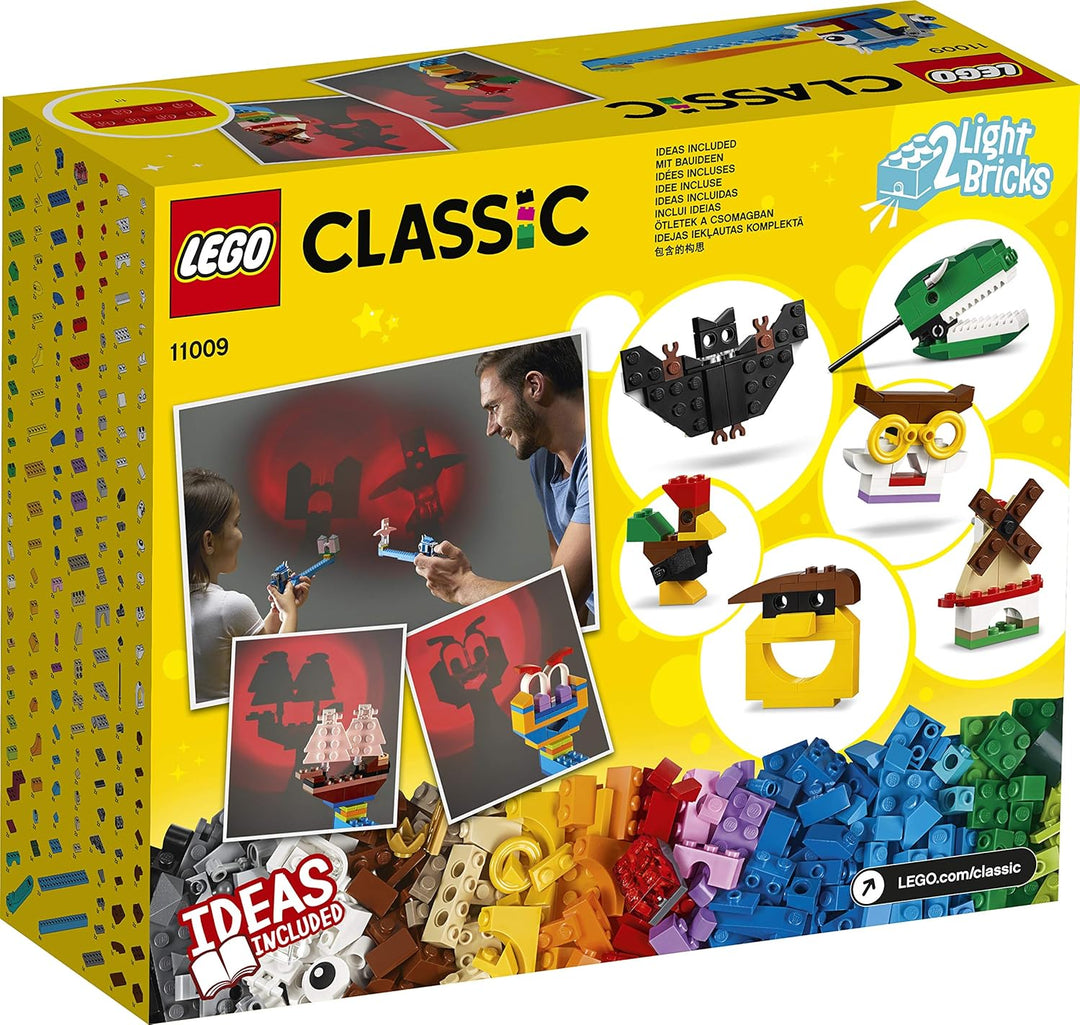 LEGO Classic Bausteine - Schattentheater, Baukasten für Schattenfiguren, lustiges Konstruktionsspiel