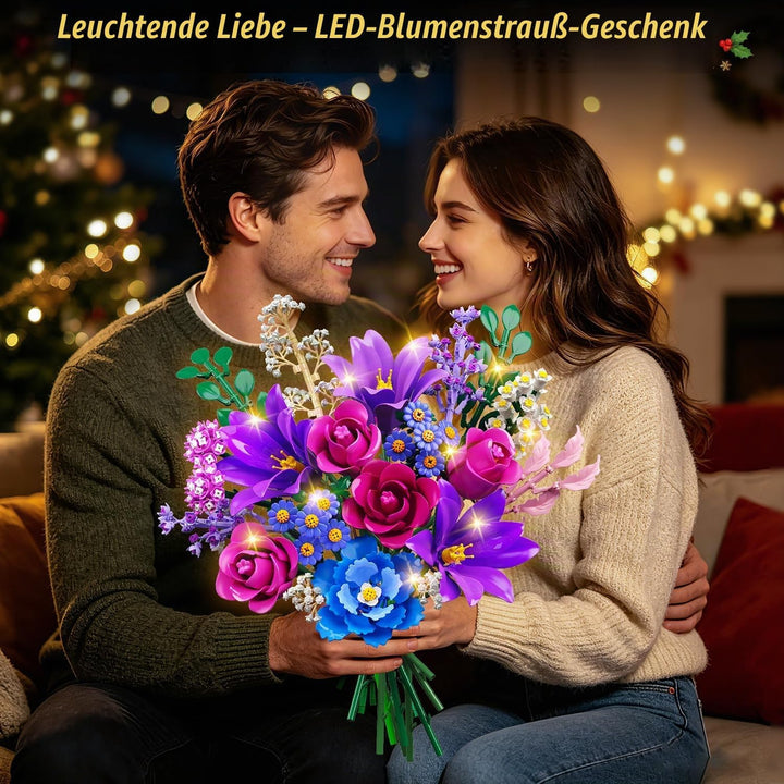 HOGOKIDS Blumen Adventskalender, 24-Tage Weihnachts Bauset mit Licht