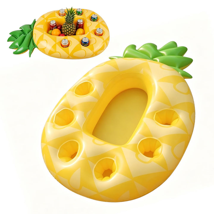 Ananas Poolbar, 2in1-Getränke und Snackhalter Poolbar 7 Löcher Grosse Kapazität Untersetzer, Aufblas