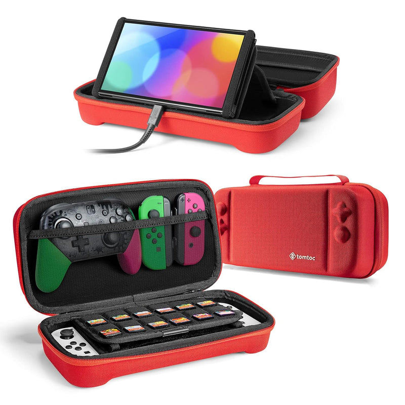 tomtoc Tasche Case für Nintendo Switch / Switch OLED Modell, Hard Tragetasche für Switch Konsole, 24