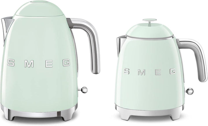 Smeg, Kleiner elektrischer Wasserkocher KLF05PGEU 0,8 L, Edelstahlfilter, Sicherheitsautomatik, Wass