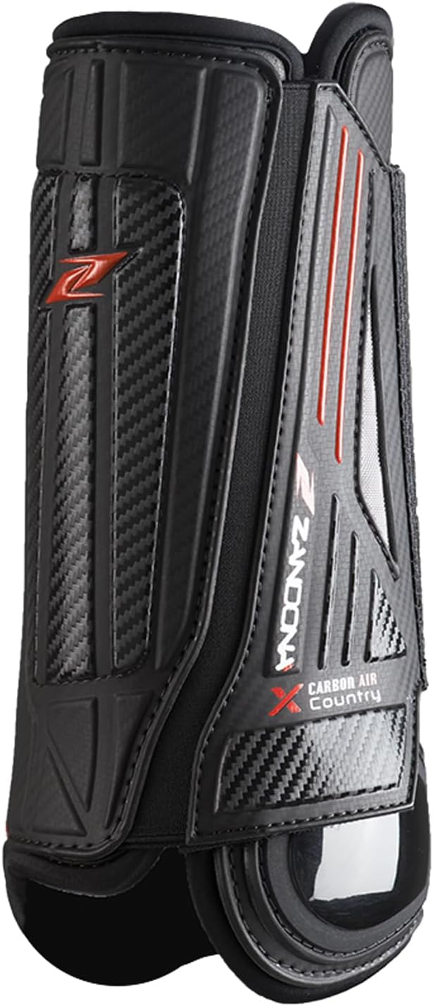 Zandonà Carbon Air X-Country Rear Protektoren für Pferde, kein Geschlecht. M Schwarz, M Schwarz