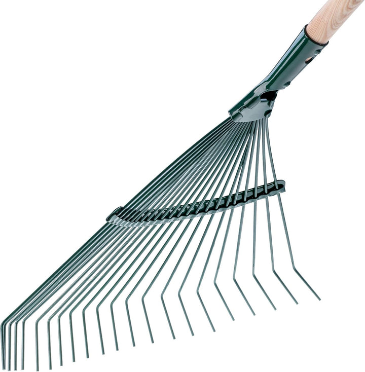 KADAX Rechen, Laubrechen, regulierbare Harke mit Stiel für Garten, Rasen, Bequeme Gartenharke, Laubf