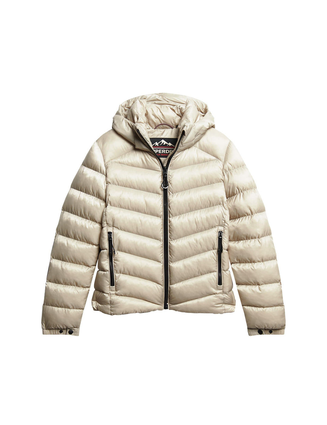 Superdry Damen Kapuzenjacke mit Fuji-polsterung Jacke 36 Pelican Beige, 36 Pelican Beige