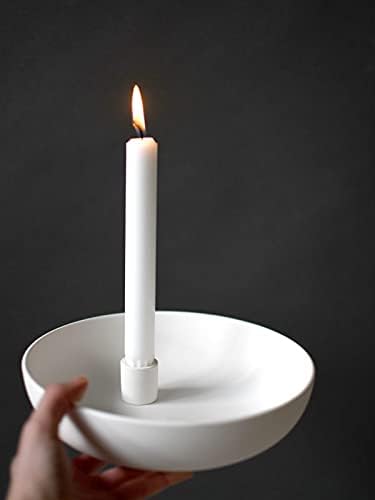 Storefactory - Lidatorp - Kerzenständer, Kerzenschale - Keramik - Weiss - Masse (ØxH): 21 x 5 cm