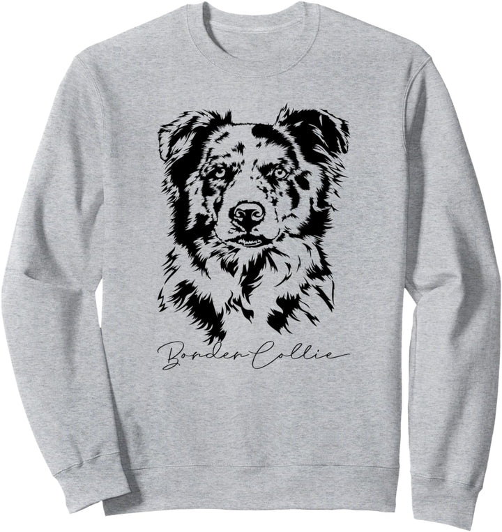 Border Collie merle Hütehund Hund Hundeportrait Wilsigns Sweatshirt