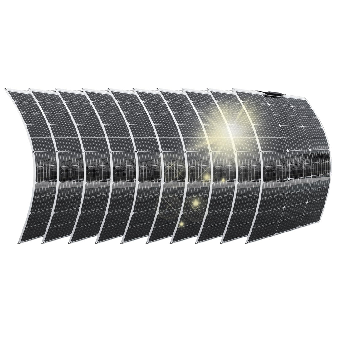 1000W 12V Flexibel Solarpanel 10x100W 18V Monokristalline Photovoltaik Solarmodule für Batterien, Wo