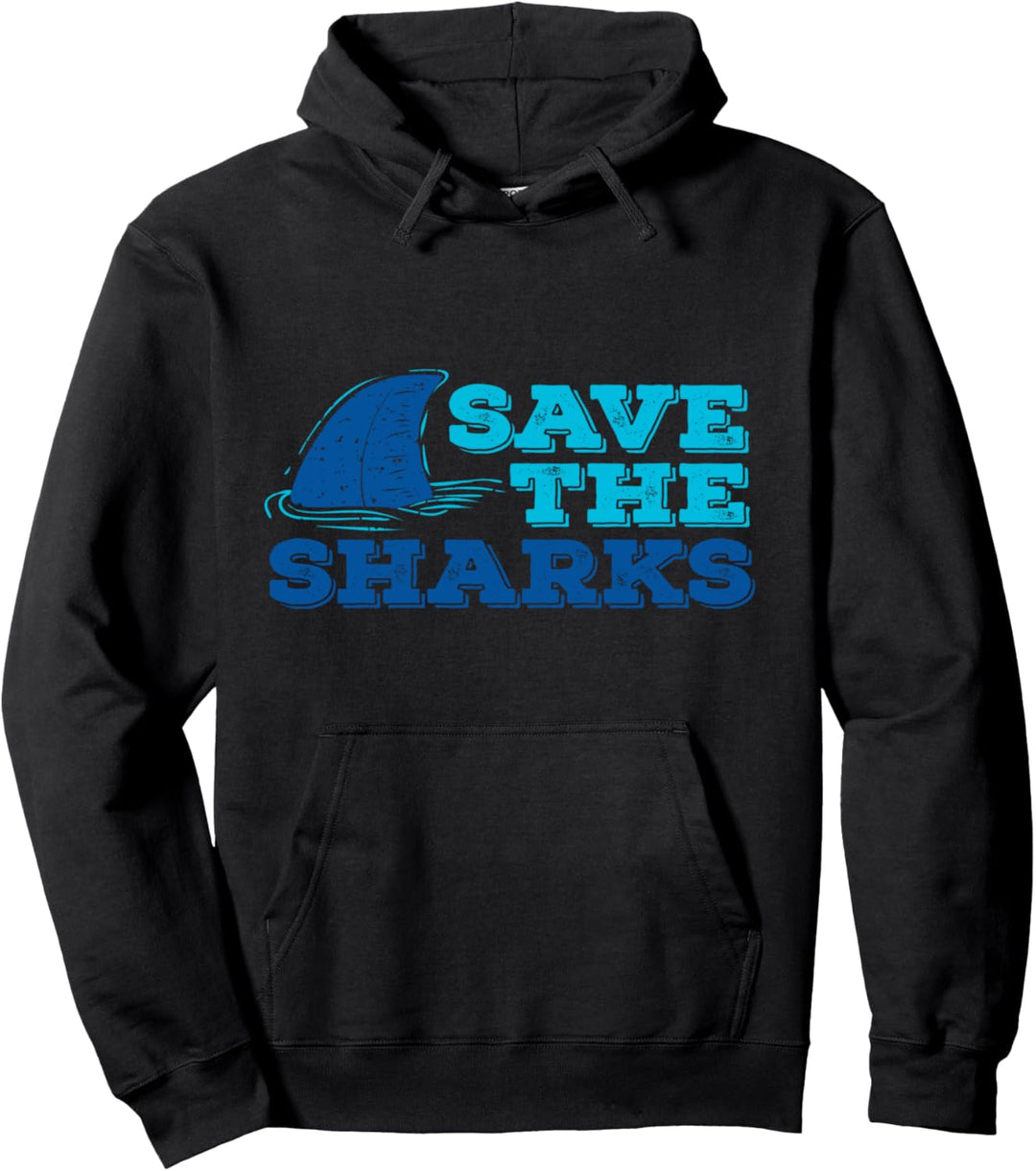 Save The Sharks - Shark Awareness - Ocean Lover Pullover Hoodie