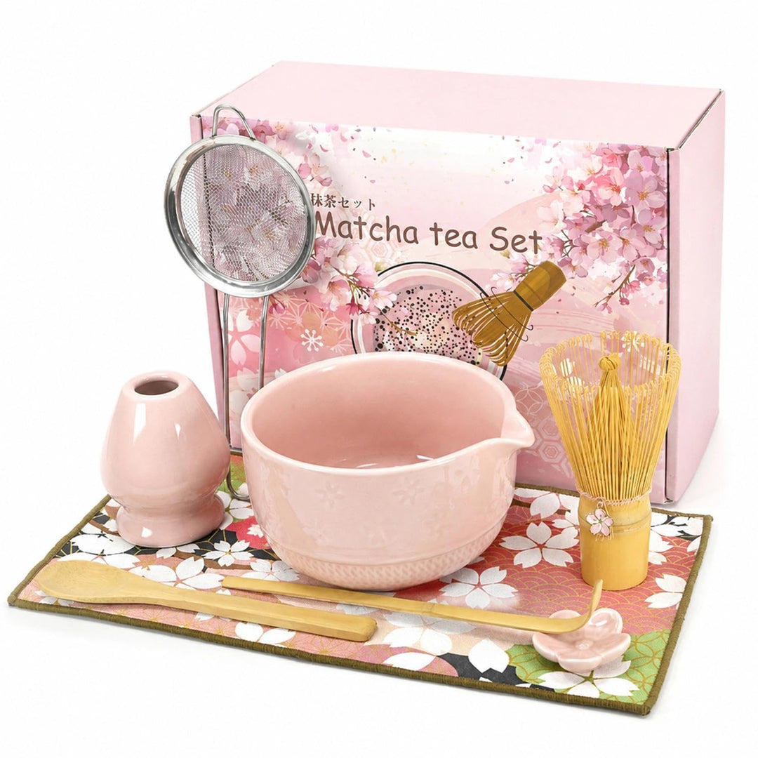 Matcha Set, 8 Stück in Rosa 8 Pcs Rosa Matcha Set, 8 Pcs Rosa Matcha Set