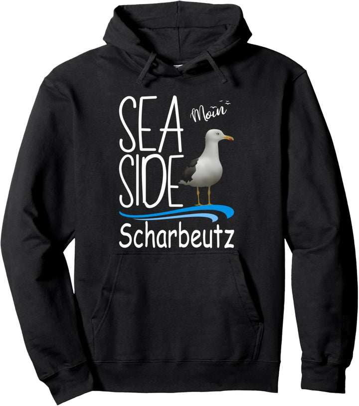 Scharbeutz mit Möwe für Ostsee Meer Urlaub Ostseeküste Pullover Hoodie