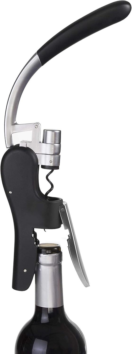 IBILI 695003 SACACORCHOS DE PALANCA VERTICAL LUXE, Stainless Steel, grau