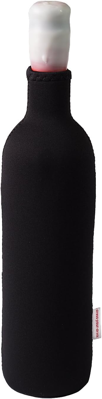Neopren Flaschenkühler, Weinkühler, Getränkekühler (10er Spar-Set 0.7/0.75 Liter, Schwarz) Schwarz 1