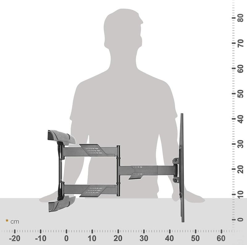 RICOO TV Wandhalterung Fernseher Schwenkbar Neigbar für 32-55 Zoll, Universal TV Halterung S5944, Fe