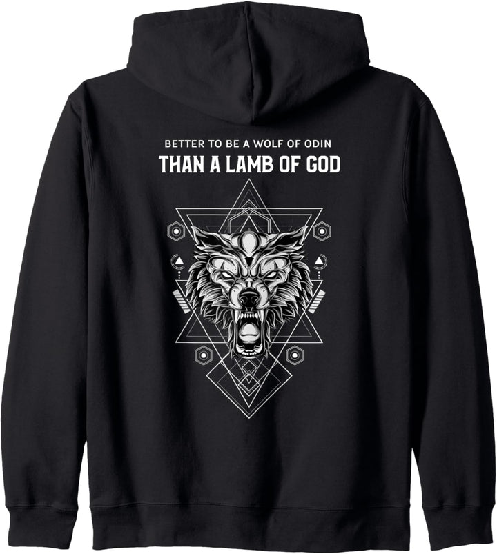 Better To Be A Wolf Of Odin Vikings Wikinger Spruch Kapuzenjacke