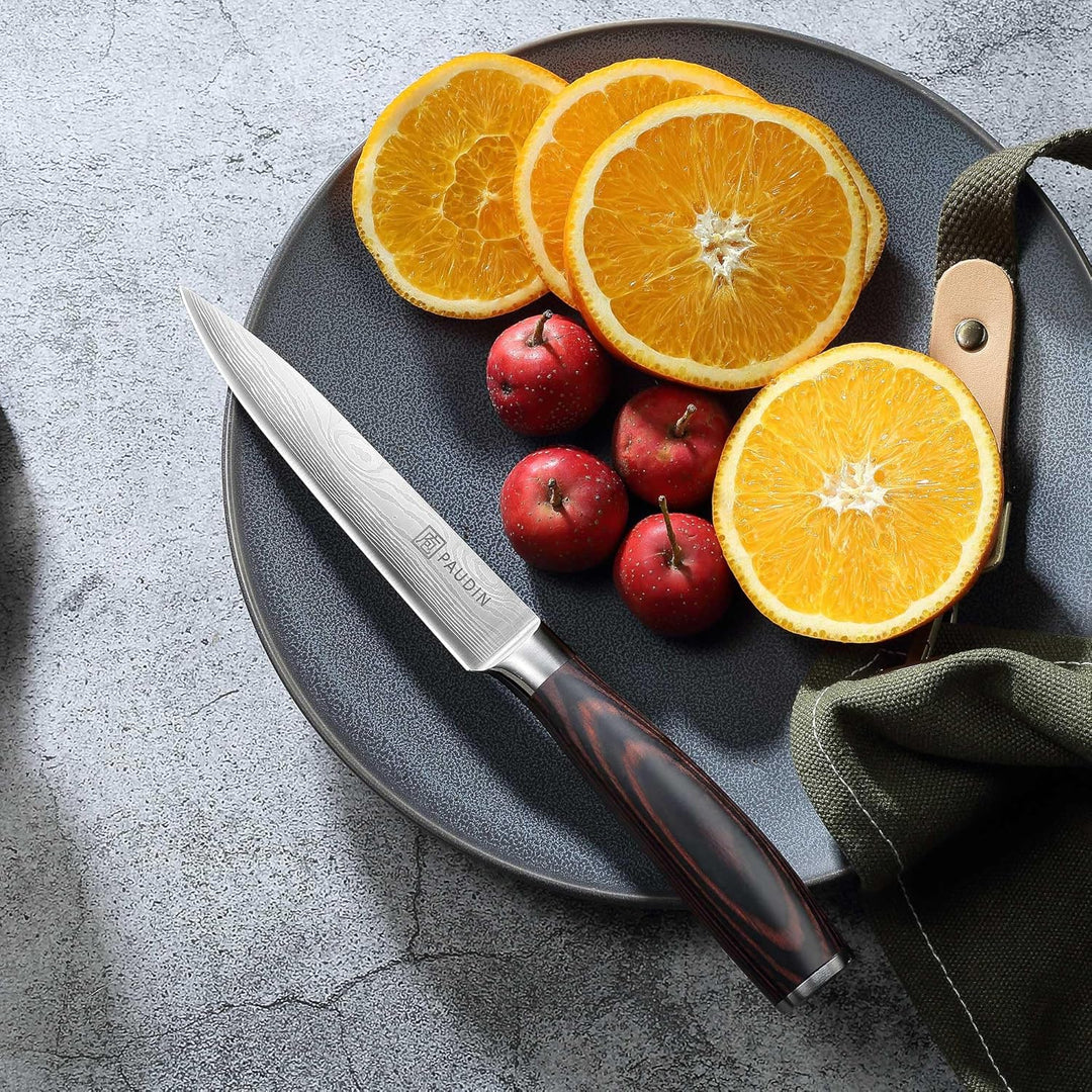 PAUDIN Kochmesser Allzweckmesser Profi 13cm Scharf Küchenmesser Chefmesser aus rostfreiem Deutscher