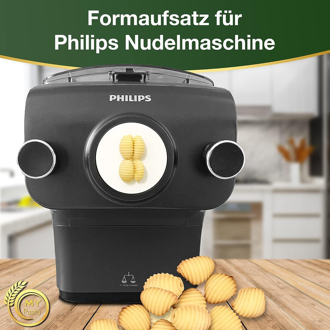 MY Pasta Pastadisc aus POM - Gnocchi Sardi/kleine gestreifte Muscheln - Philips Pasta Maker Avance 7