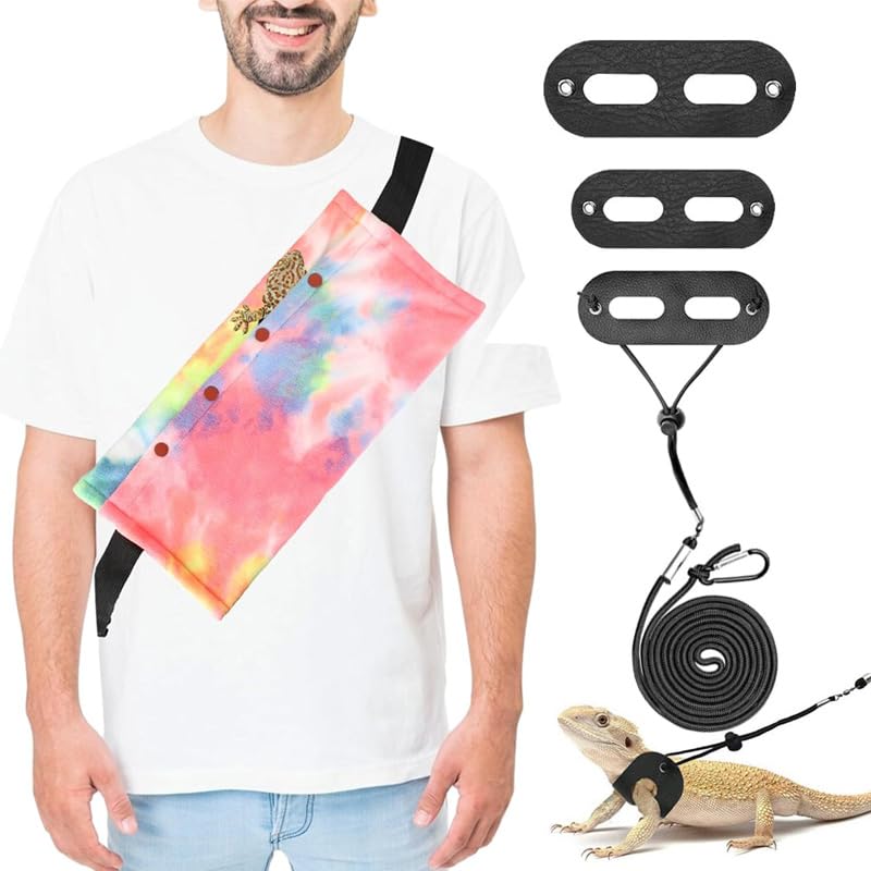 Tragetasche für Kleintiere, kleine Tiertasche für Bartagamen, Eidechsen und Reptilien, mit verstellb
