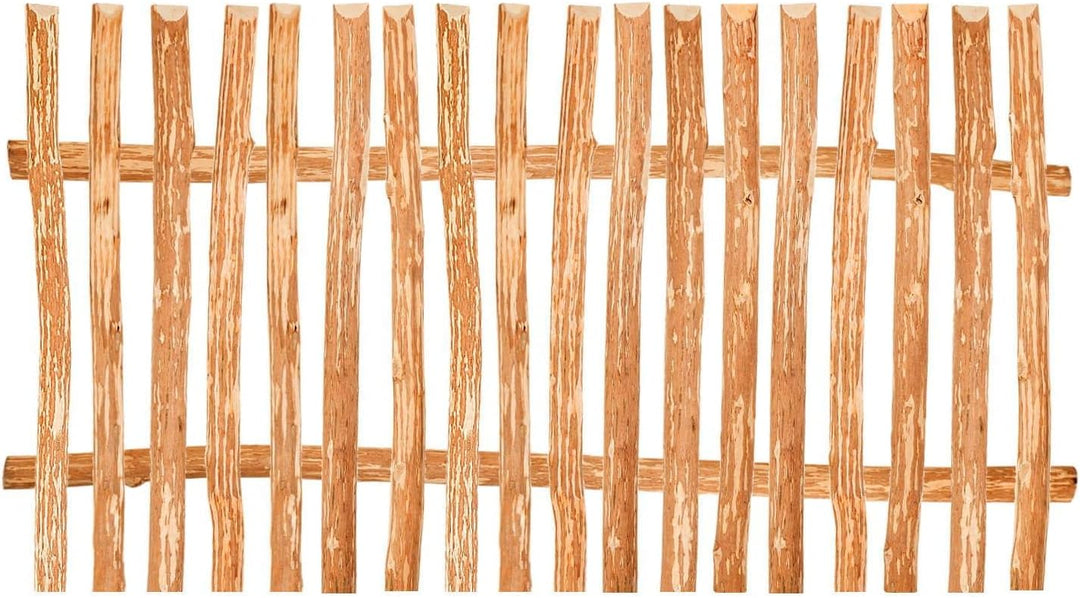 BooGardi Zaunelement Haselnuss · 144 Grössen · 50 x 100 cm (5-6 cm) · Staketenzaun Bausatz für Latte