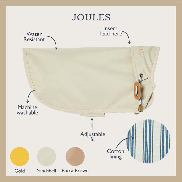 Rosewood x Joules Sandschalen-Regenmantel für Hunde, mittelgross, waschbar, leicht, wasserabweisend,