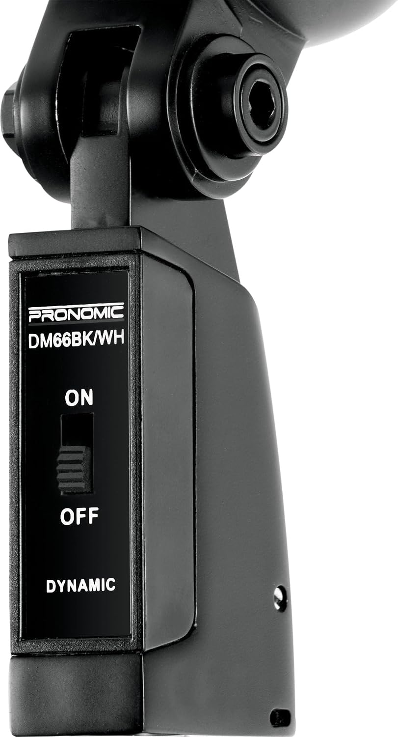 Pronomic DM-66BK/WH Mikrofon Dynamisches Vintage Gesangsmikrofon Retro Vocal Mikrofon (Frequenzgang: