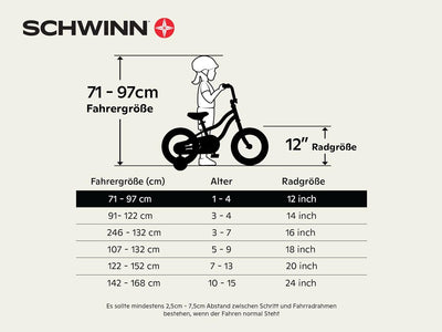 Schwinn Elm Kinderfahrrad, 12,14,16,18,20 Zoll-Reifen, inklusive Stützräder, empfohlene Fahrerhöhe,
